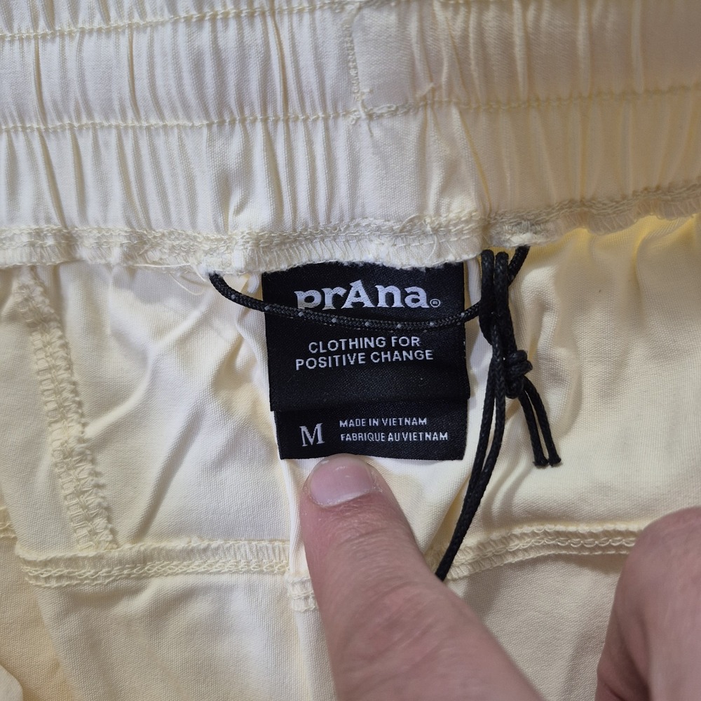Prana Send Off Pants Womens Medium Yellow Wide Leg Drawstring Comfort Athleisure - Picture 5 of 15
